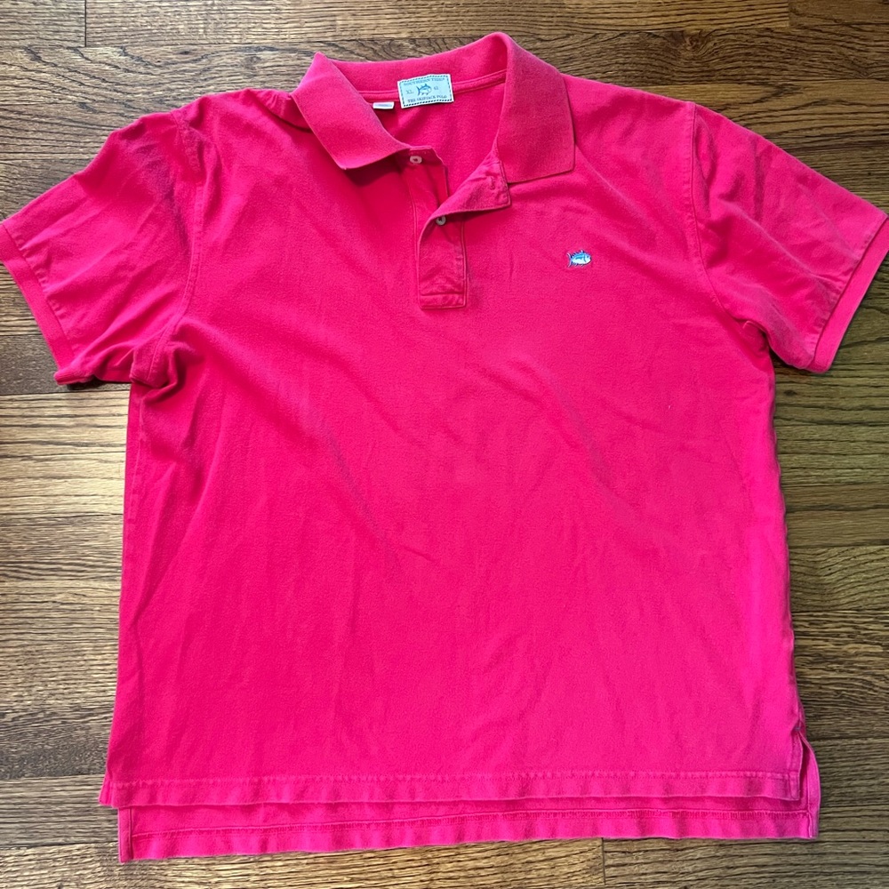 Southern tide pink golf shirt extra large